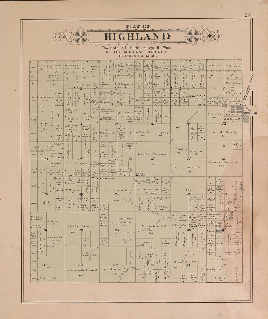 Plat book of Osceola County, Michigan