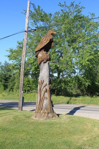 Eagle Chainsaw Carving, 27900 Pontiac Trail, Lyon Township, Michigan