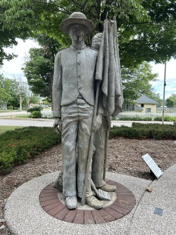 Side of Allendale Township Civil War Monument - Confederate Soldier