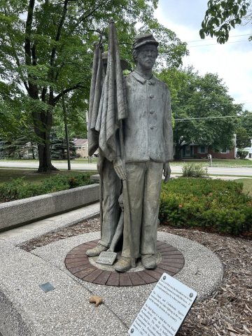 Side of Allendale Township Civil War Monument - Union Soldier