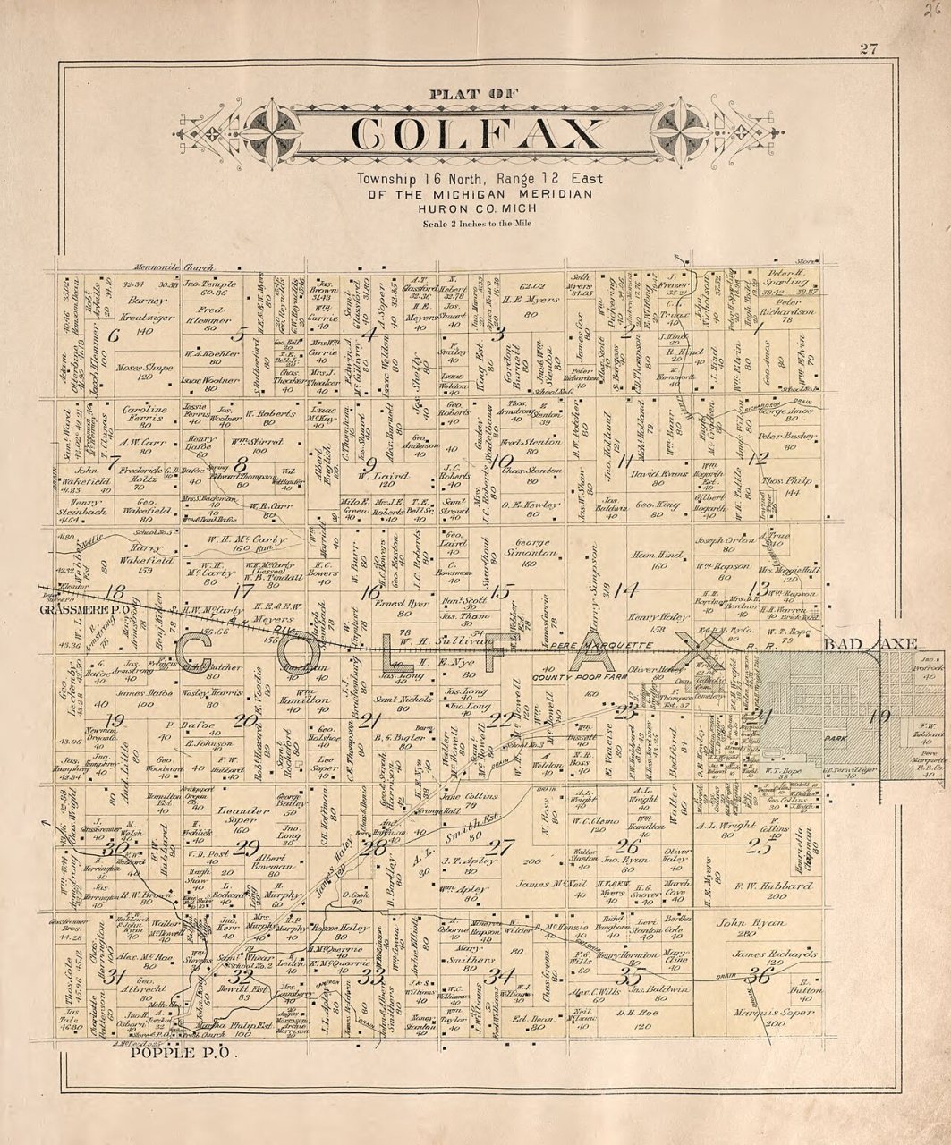 Plat book of Huron County, Michigan - also patron's business and general farmer's directory of Huron Co., Mich. - with …