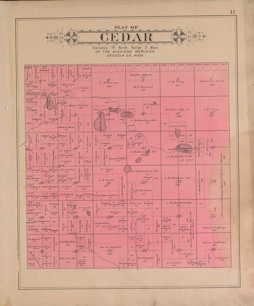 Plat book of Osceola County, Michigan