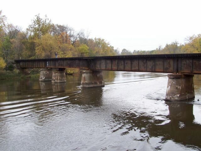 CnO RR Over the Kalamazoo River Allegan County Michigan