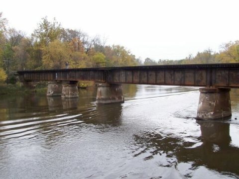 CnO RR Over the Kalamazoo River Allegan County Michigan
