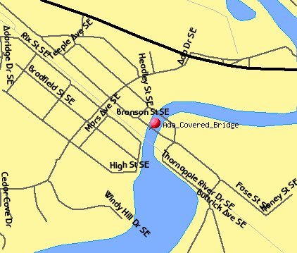 Ada Covered Bridge TIGER map