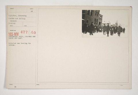 Recruiting and Draft Service - Marching to Entraining Points [165-WW-477B-40]