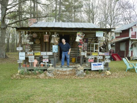 Just for fun, owner Billy Perry decorated his cabins