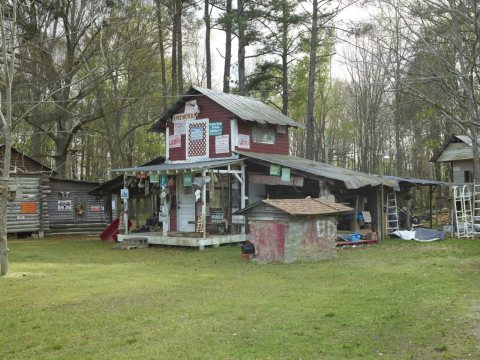 Just for fun, owner Billy Perry decorated his cabins