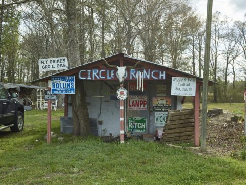 Just for fun, owner Billy Perry decorated his cabins