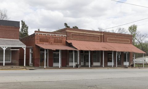 The main street along the railroad line