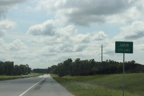 Jakin city limit, US84 EB