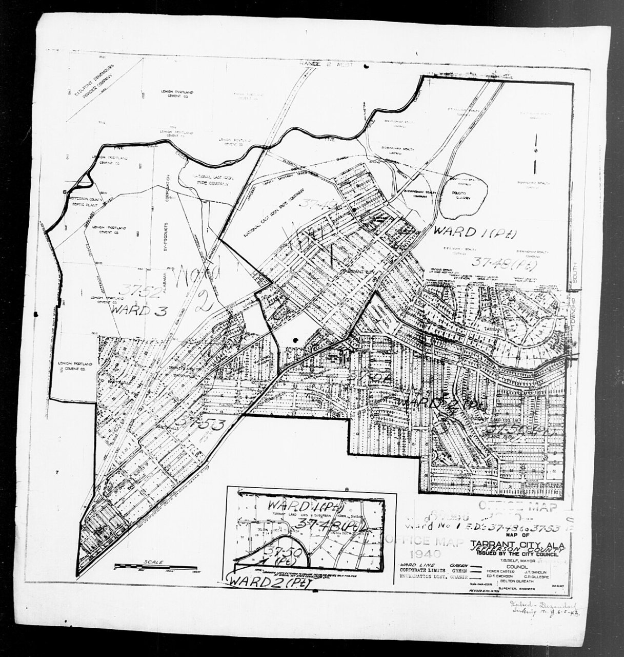 1940 Census Enumeration District Maps - Alabama - Jefferson County - Tarrant - ED 37-48, ED 37-49, ED 37-50, ED 37-51, …