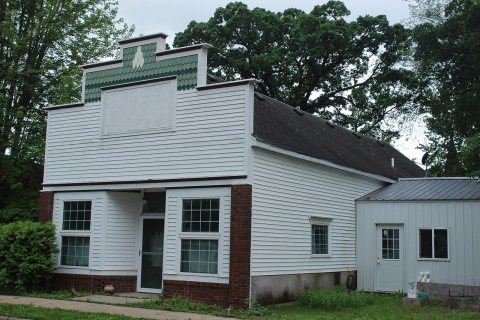 Old commercial building in