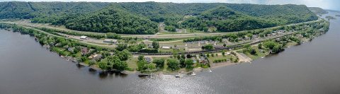 Dresbach, Minnesota from water