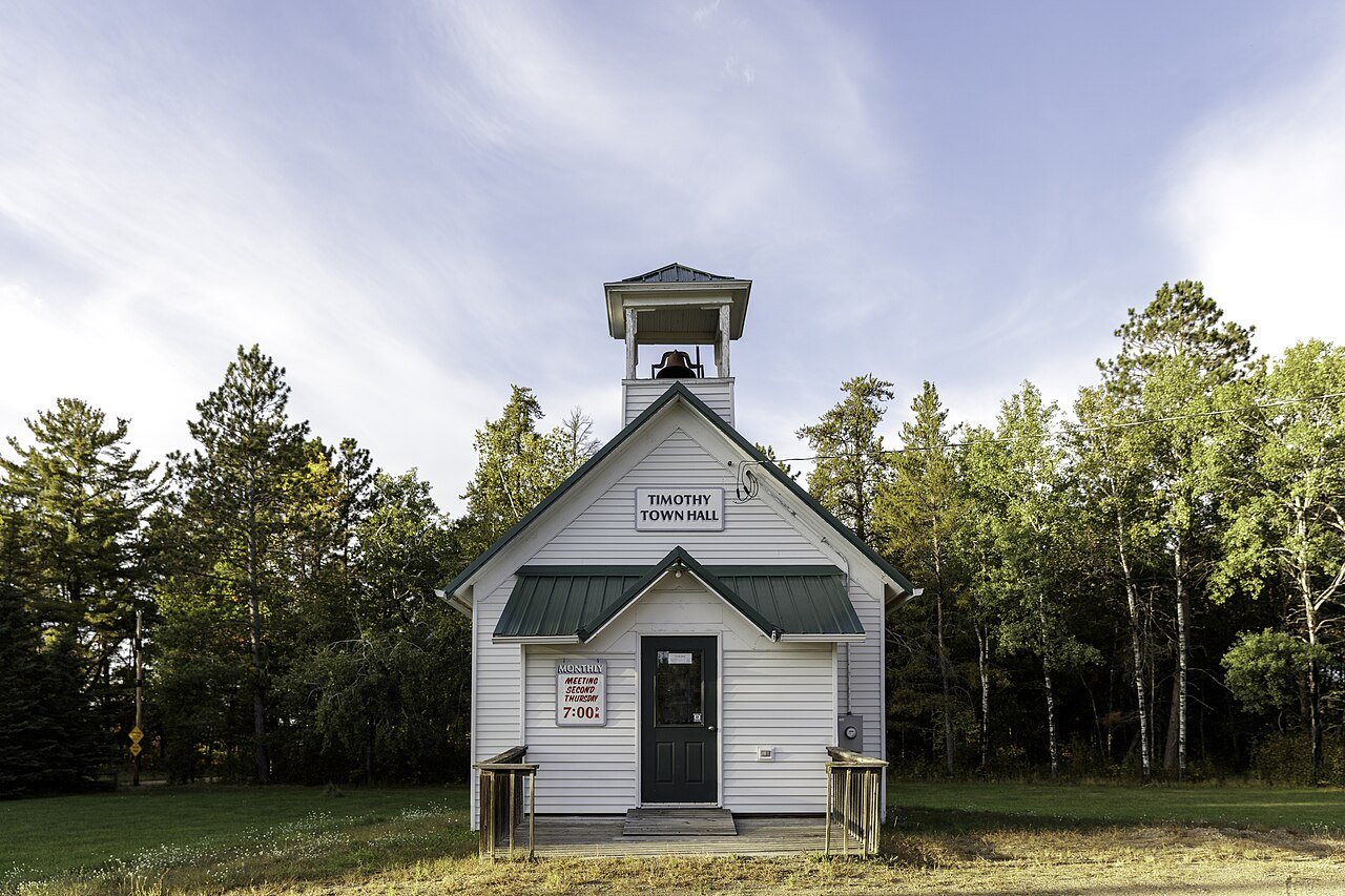 Timothy Town Hall in Crow Wing County, MInnesota