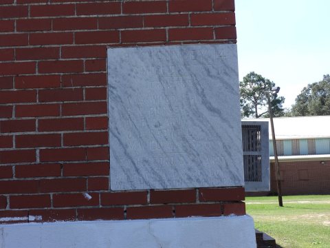 Chauncey School corner stone