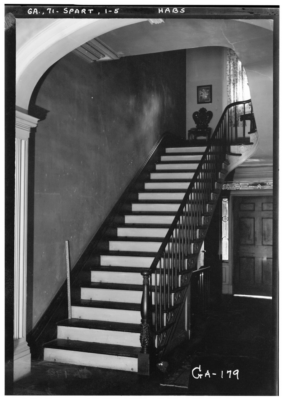 Historic American Buildings Survey L. D. Andrew, Photographer Aug. 26, 1936 VIEW OF STAIRS IN HALL - Sayre-Shivers Hous…