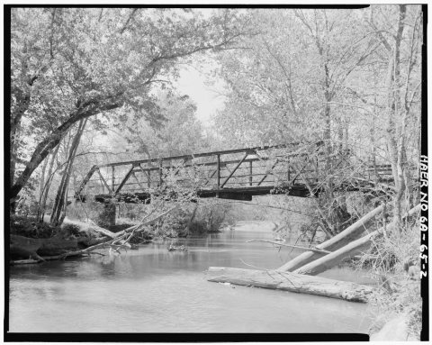 East elevation - Gordon County Road 220 Bridge, Spanning Pine Log Creek on County Road 220