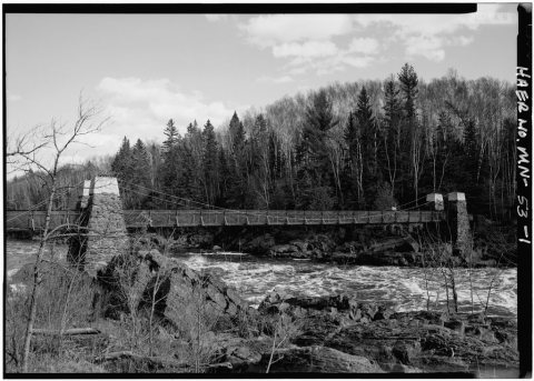 Jay Cooke State Park, Pedestrian Suspension Bridge, Minnesota Highway 210, crossing St. Louis River