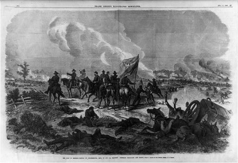 The War in Georgia--Battle of Chickamauga, Sept. 19 and 20, between Generals Rosecrans and Bragg
