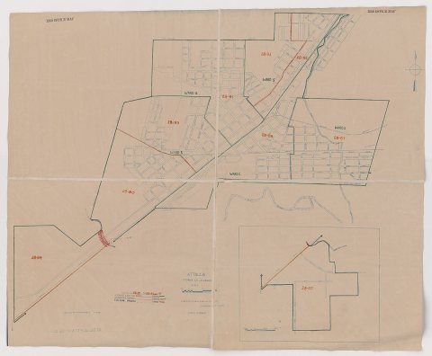 1950 Census Enumeration District Maps - Alabama - Etowah County - Attalla - ED AL 28-87 to 94, 28-117