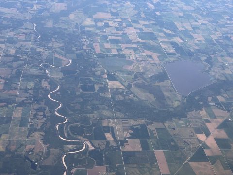 2022-09-09 19 14 47 UTC minus 5 Aerial view of northwestern Chariton County, Missouri, centered on southwestern Cunning…