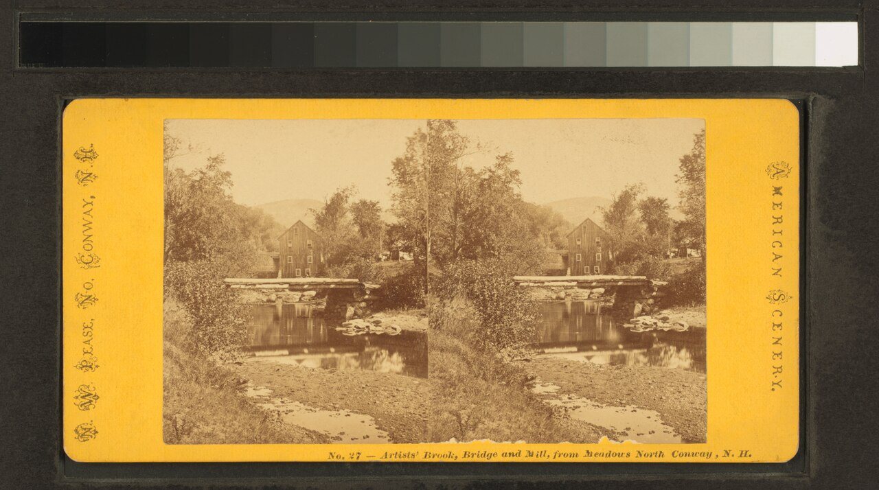 Artists' Brook, Bridge and Mill, from Meadows, North Conway, N.H