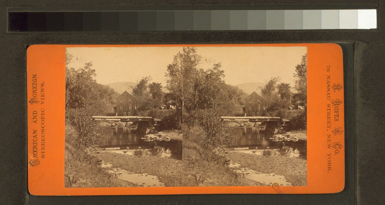 Artists' Brook, Bridge and Mill, North Conway, N.H