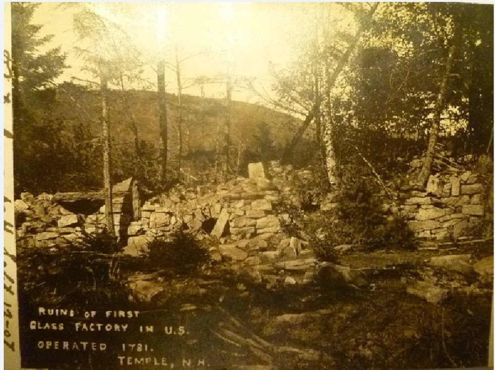 TempleNH Glassworks1907Postcard