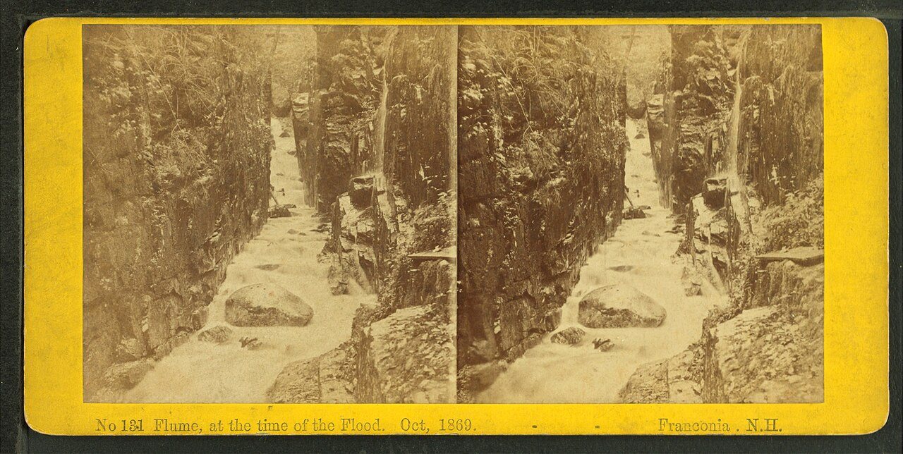 Flume, at the time of the flood, Oct. 1869