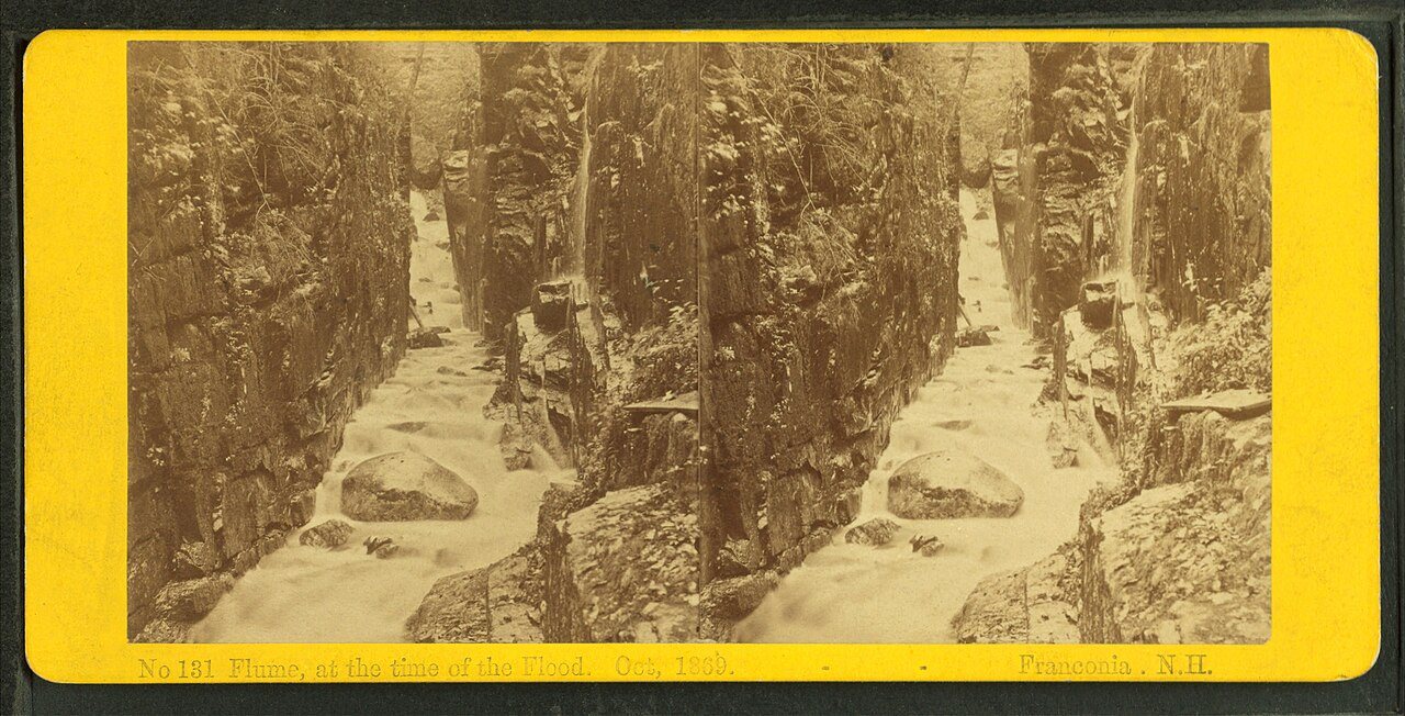 Flume, at the time of the flood, Oct. 1869