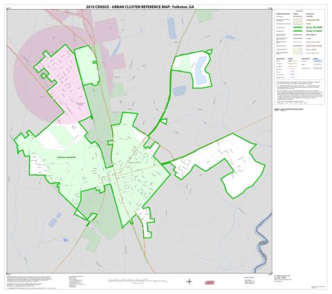 2010 Census Urban Cluster Reference Map for