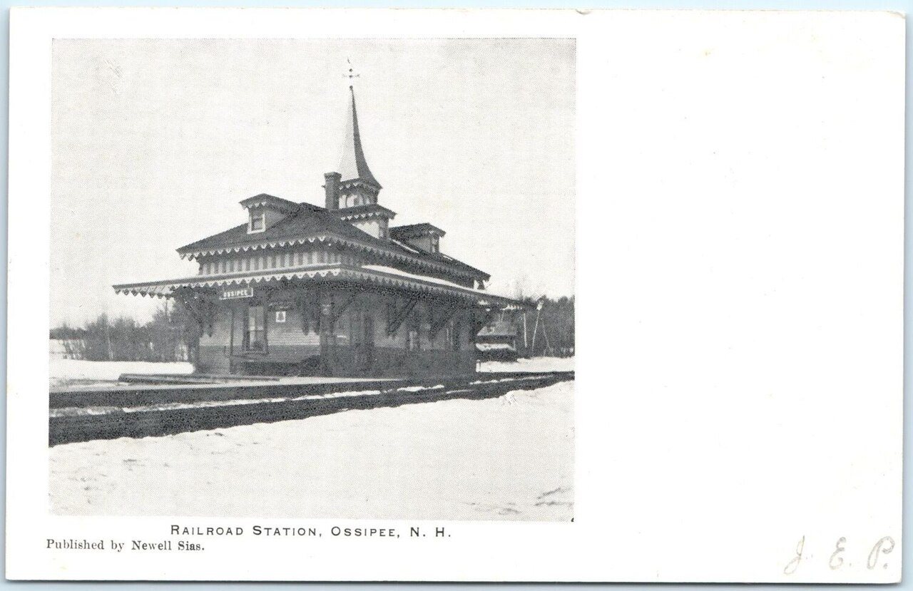 Ossipee station postcard