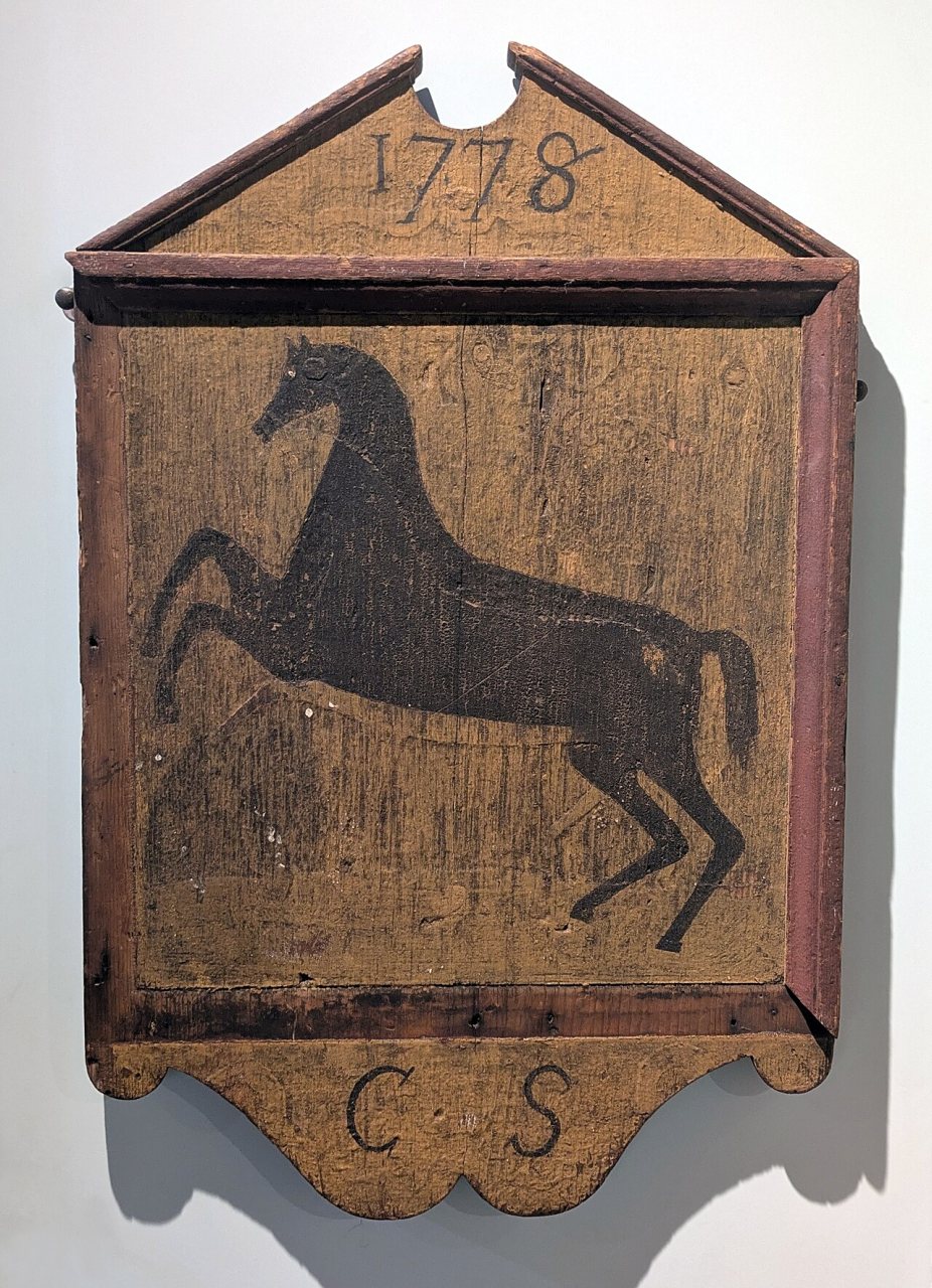 Sign of the Black Horse Inn, Brentwood NH, 1788 (Manchester Hist Assoc 1949.126.242)