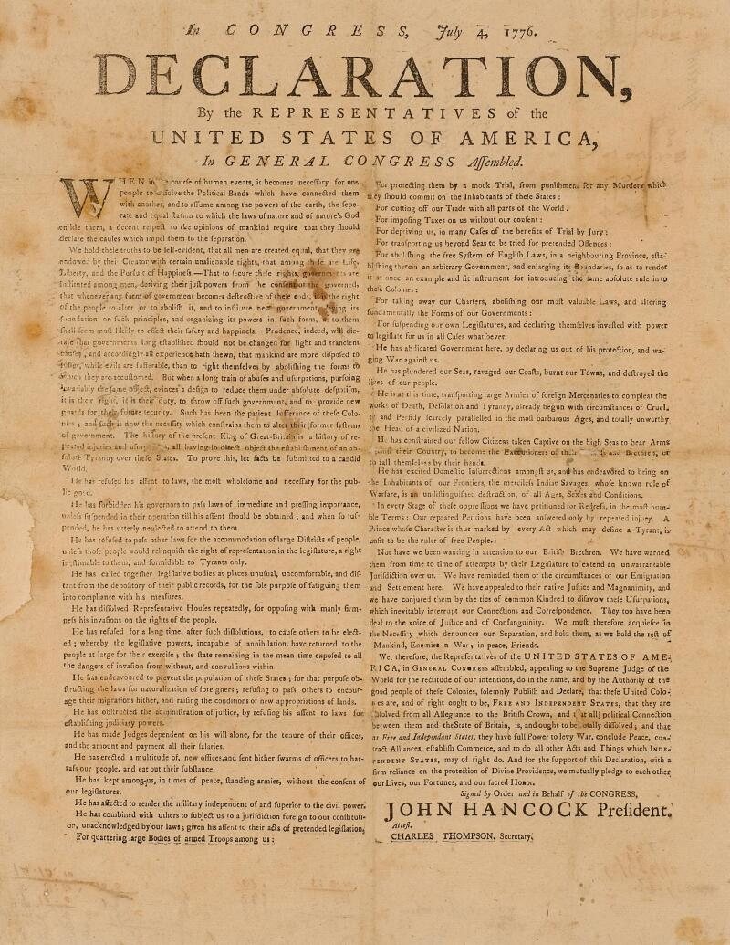 The July 1776 Exeter Broadside