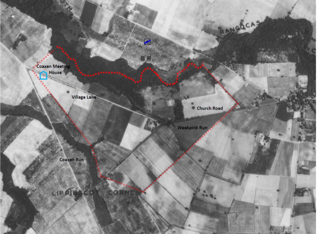 1930 Aerial of Coaxen Land