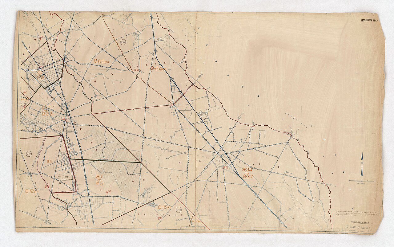 1950 Census Enumeration District Maps - New Jersey (NJ) - Gloucester County - Gloucester County - ED 8-1 to 95