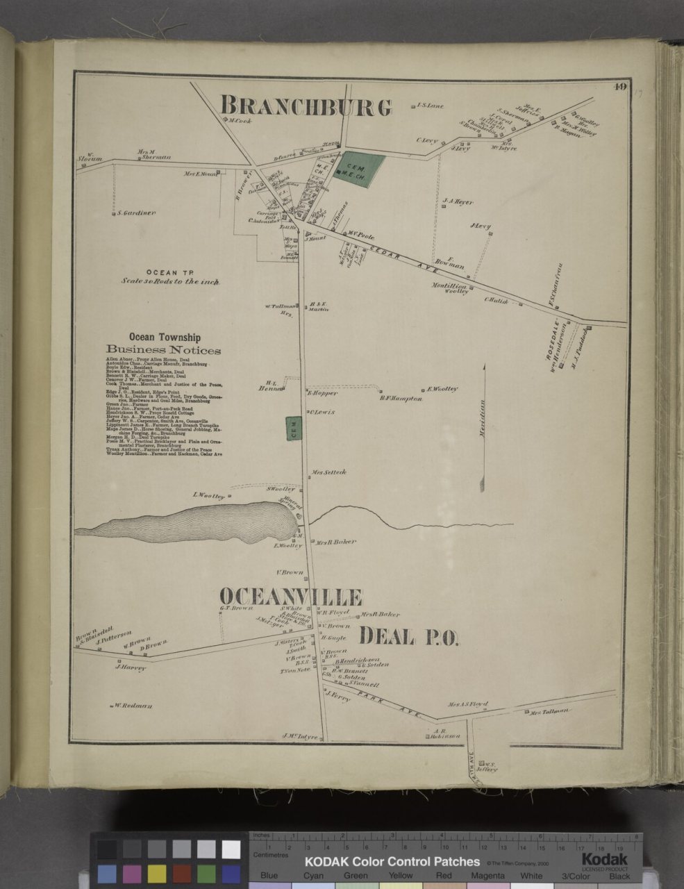 Branchburg (Village); Ocean Township Business Notices.; Oceanville (Village)