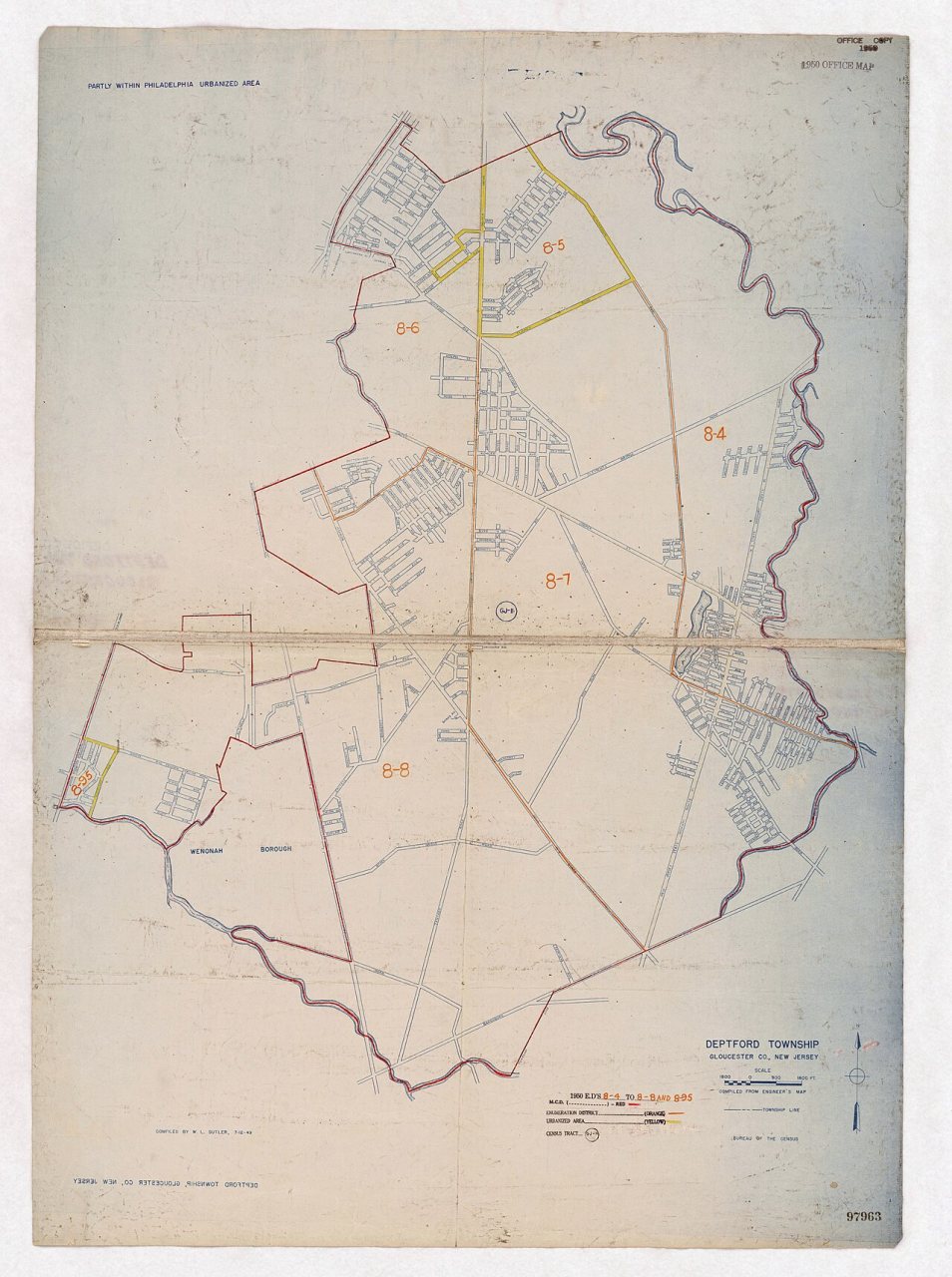 1950 Census Enumeration District Maps - New Jersey (NJ) - Gloucester County - Deptford - ED 8-4 to 8, 8-95