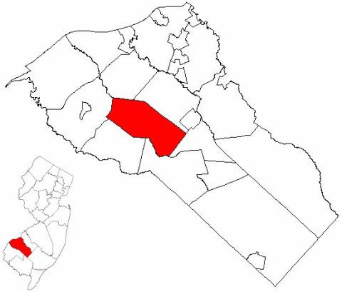 Map of Gloucester County highlighting Harrison Township