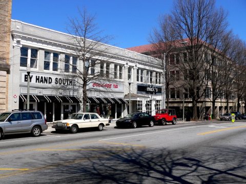 Storefronts on East Ponce de Leon