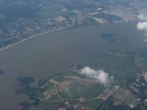 Delaware River North of Penns Grove, New Jersey