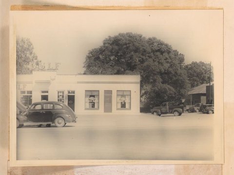 Photograph of the exterior of the Ogeechee Tractor Company, Sylvania, Georgia, 1951