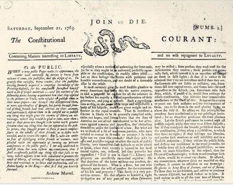 The Constitutional Courant, September 21, 1765