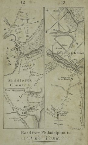 Road from Philadelphia to New York, seg. 12-13.)