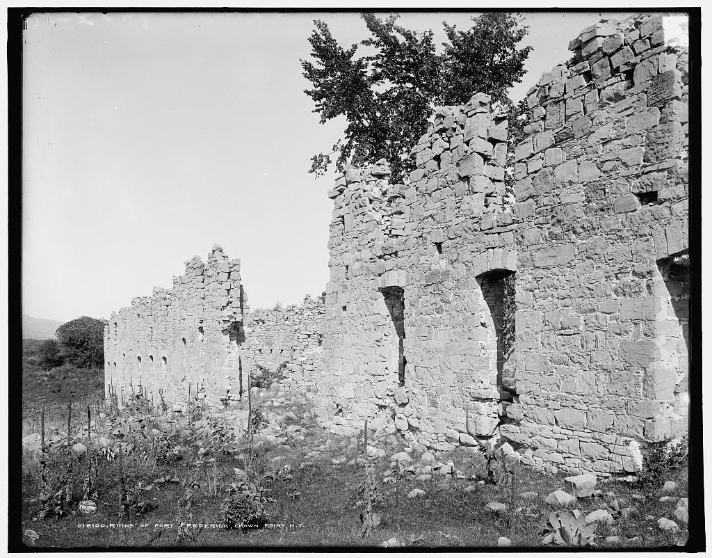 Ruins of Fort Crown Point, a British fort on Lake Champlain