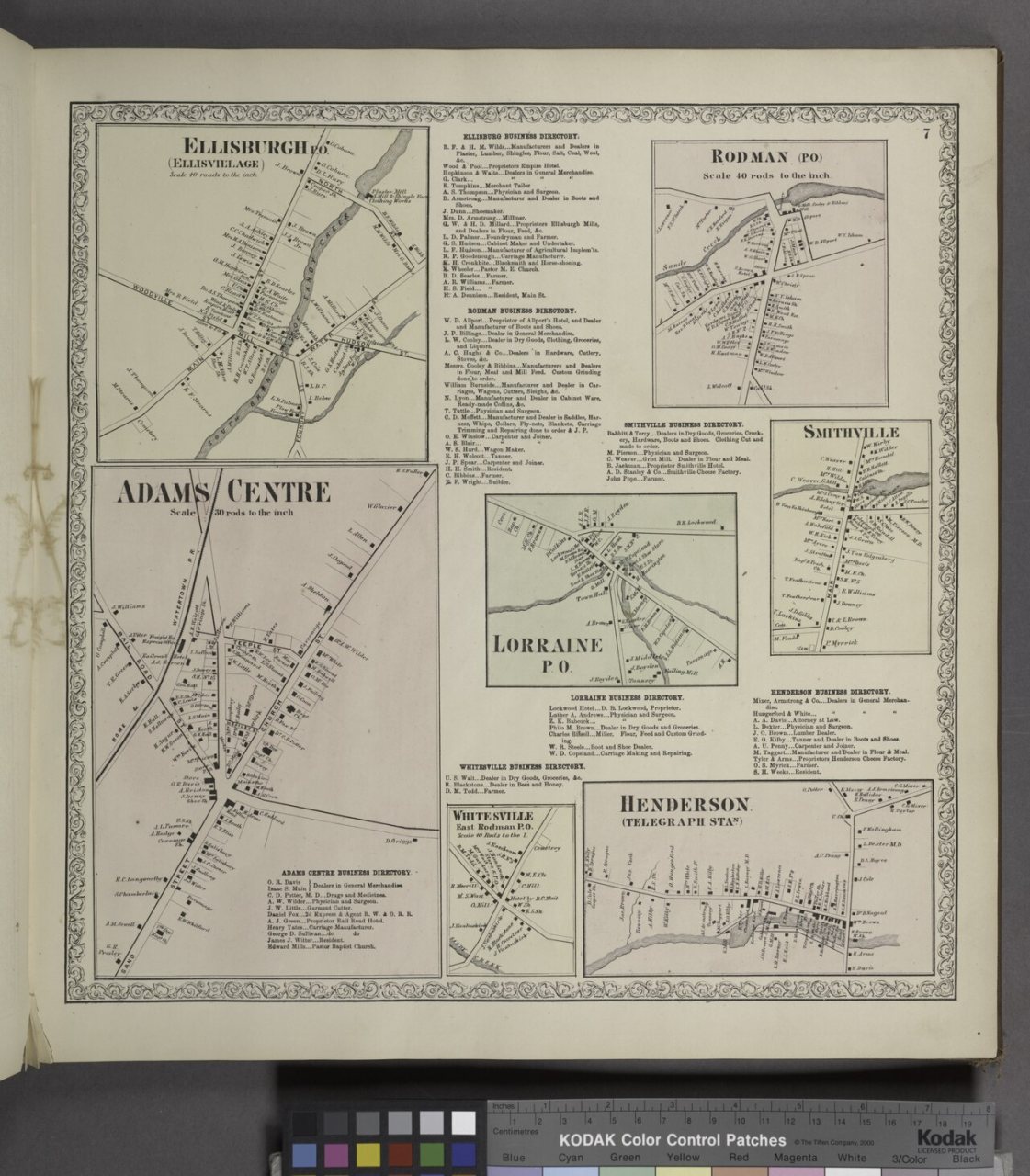 Ellisburgh P.O. ( Ellisvillage) (Village); Ellisburgh Business Directory. Rodman Business Directory.; Rodman ( P.O.) (V…