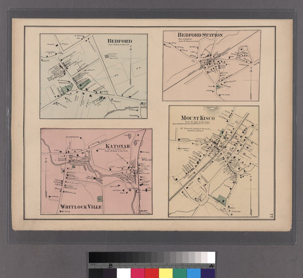 Plate 77- Bedford. - Bedford Station. - Katanoh, Town of Bedford, N.Y. - Mount Kisco, Town of Bedford and New Castle, W…