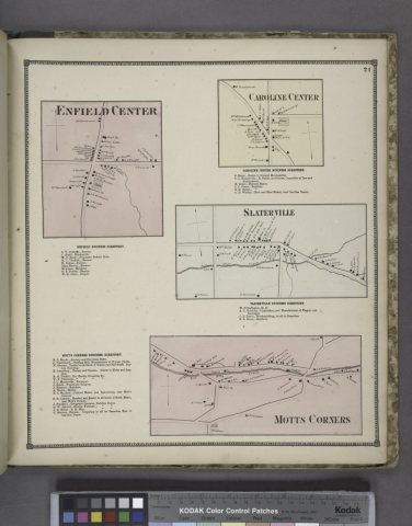 Enfield Center (Village); Enfield Business Directory.; Mott's Corners Business Directory.; Caroline Center (Village); C…