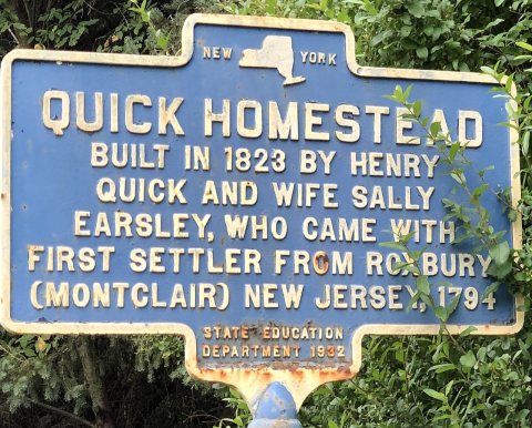 Photo of Quick Homestead historic marker in